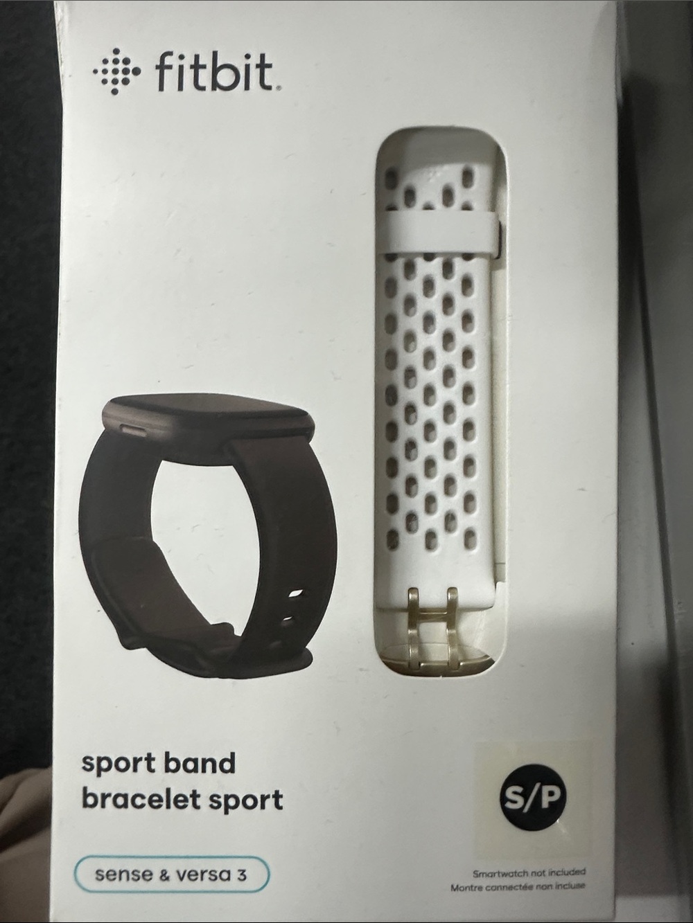fitbit White Sport Band for Sense & Versa 3 - Small